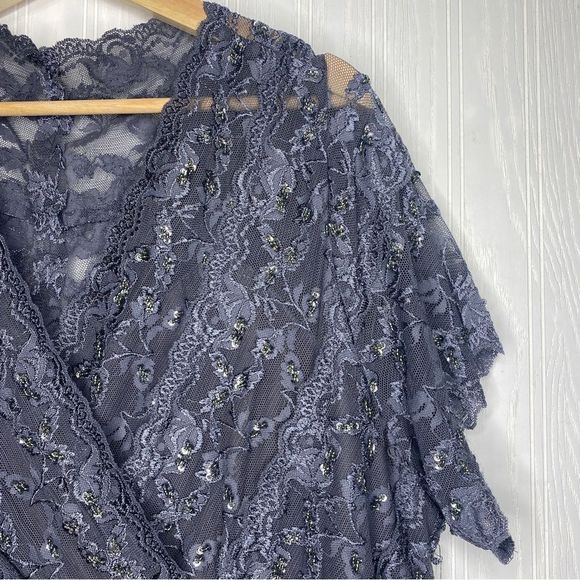 Marina Lace Sequined Stretch Body Con Formal Dress Size 22W - Picture 5 of 14